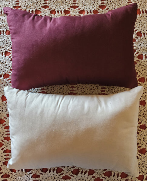 5-Pc Burgundy & Creme Pillow Set