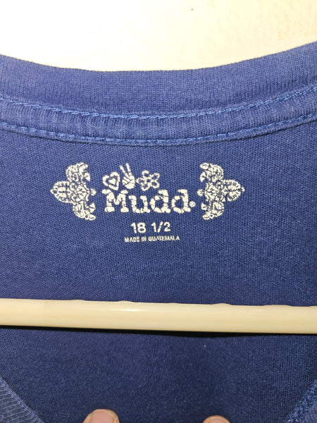 Kids Size 18 1/2 MUDD Dark Blue Heart Shirt