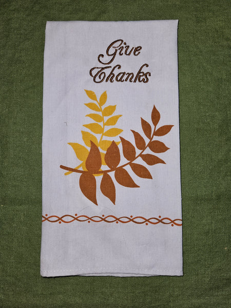 "GIVE THANKS" Tea Towel / Dish Towel