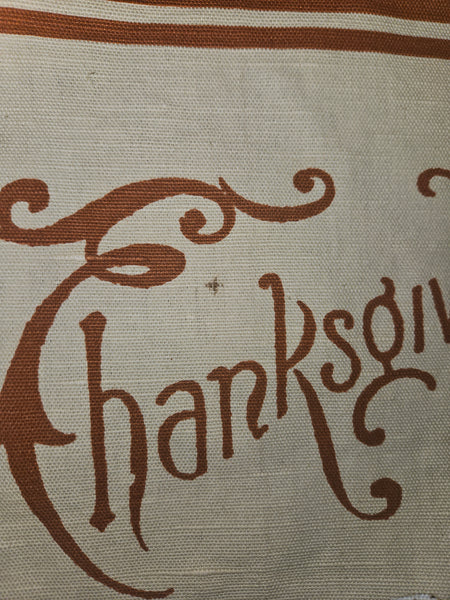 Happy Thanksgiving Turkey & Pumpkins Table Topper