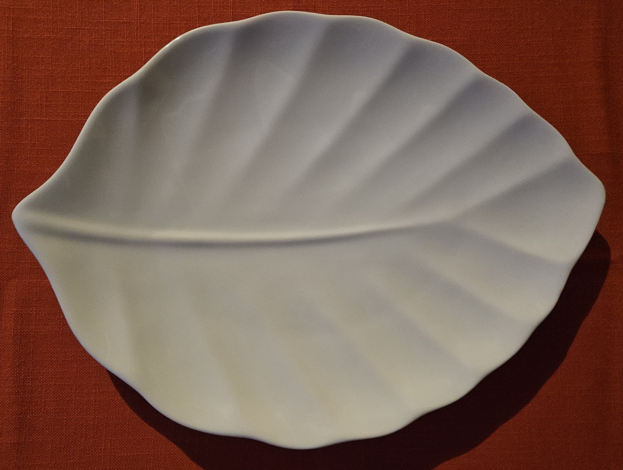 White Leaf Shaped Serving Platter