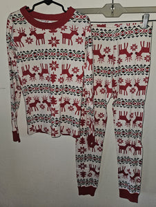 Size 10 Childrens HANNA ANDERSON 2-Pc Reindeer Pajamas
