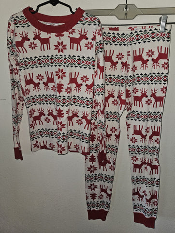 Size 8 Children's HANNA ANDERSON 2-Pc Reindeer Pajamas
