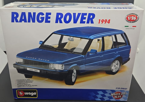 Brand New BURAGO 1994 Blue Range Rover 1/26 Metal Kit # 18-25027