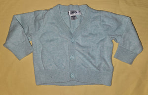 Newborn Unisex CHEROKEE Seafoam Green Cardigan Sweater