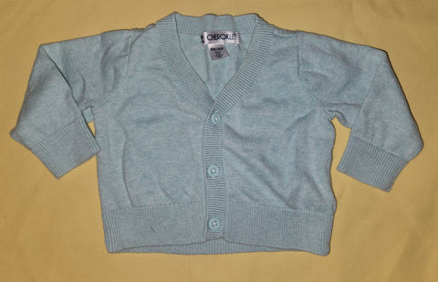 Newborn Unisex CHEROKEE Seafoam Green Cardigan Sweater