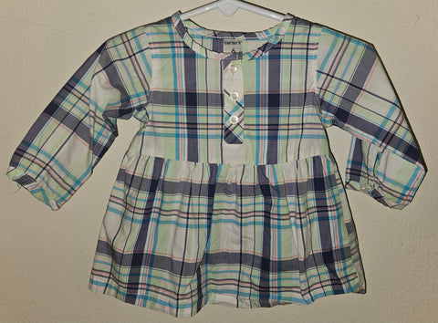 6 Mo Girls CARTER'S Pastel Plaid Dress