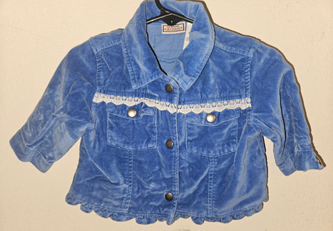 6-9 Mo Girls ARIZONA Blue Velvet Jacket