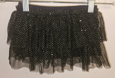 6-9 Mo Girls SMALL WONDERS Black Sparkle Mesh Skirt