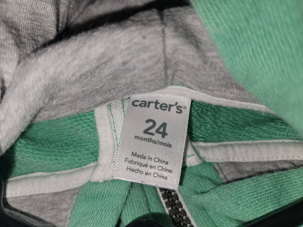 24 Mo Boys CARTER'S Green Hooded Jacket