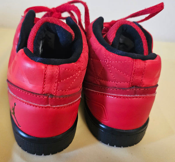 Size 1 Youth Boys NIKE AIR JORDON Red Athletic Shoes