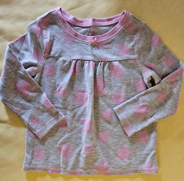 3T Girls Gray & Pink Star Pant Outfit
