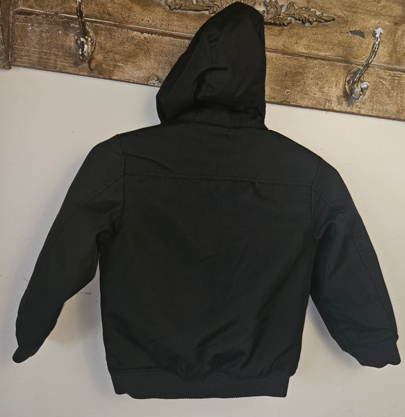 Size 5 Boys H&M Black Hooded Winter Jacket