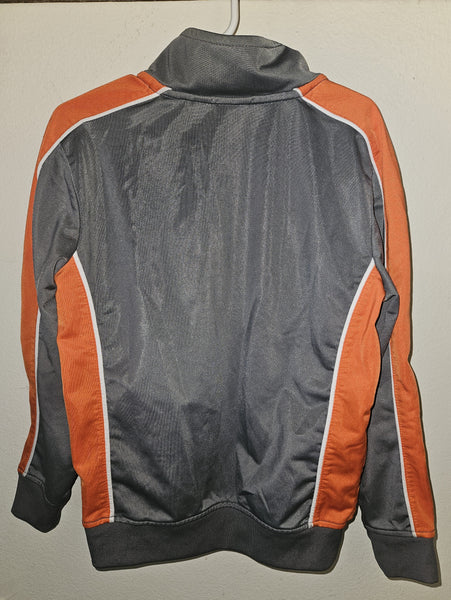 Size 6 Boys PUMA Gray & Orange Zip Front Jacket