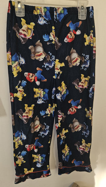 Size Small (6-7) Boys SUPER MARIO 2-Pc Flannel Pajamas