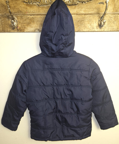 Small (6-7) Boys FADED GLORY Blue Lined Hooded Jacket