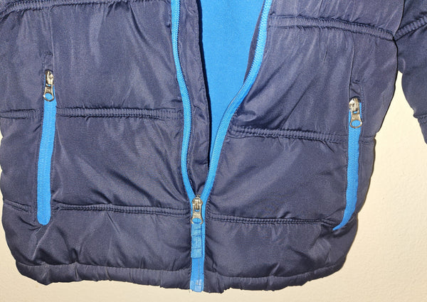 Small (6-7) Boys FADED GLORY Blue Lined Hooded Jacket