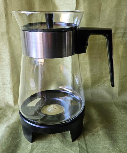 Vintage PYREX 10 Cup Coffee Pot w/ Candle Warmer