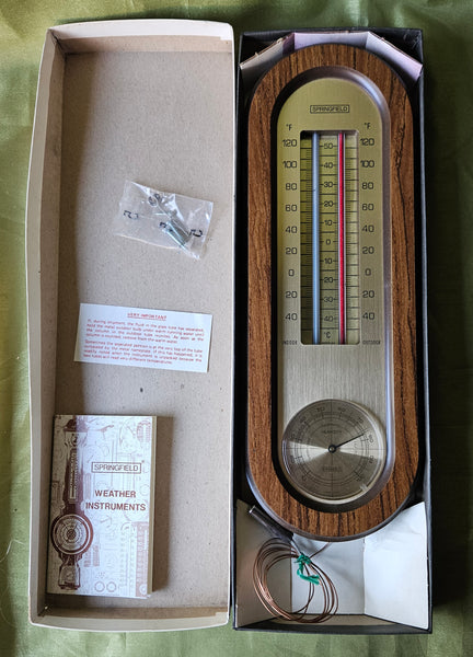 Vintage SPRINGFIELD Eastwood Indoor Outdoor Thermometers & Humidity Meter