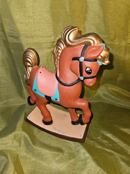 Vintage Ceramic Rocking Horse
