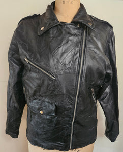 Medium Women's Genuine Leather Black Jacket