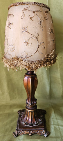 Decorative Bronze Metal Base Lamp Candle