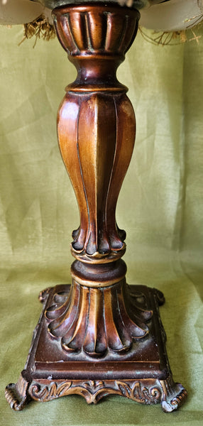 Decorative Bronze Metal Base Lamp Candle