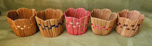 Vintage 5 Count Wicker Cup Holders