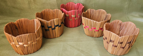 Vintage 5 Count Wicker Cup Holders