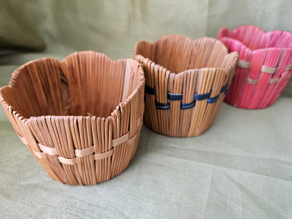 Vintage 5 Count Wicker Cup Holders