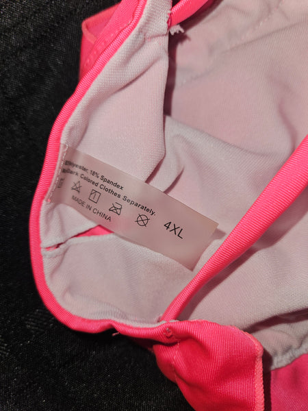 SHEIN 4X Neon Pink 2-Piece Bikini Bathing Suit