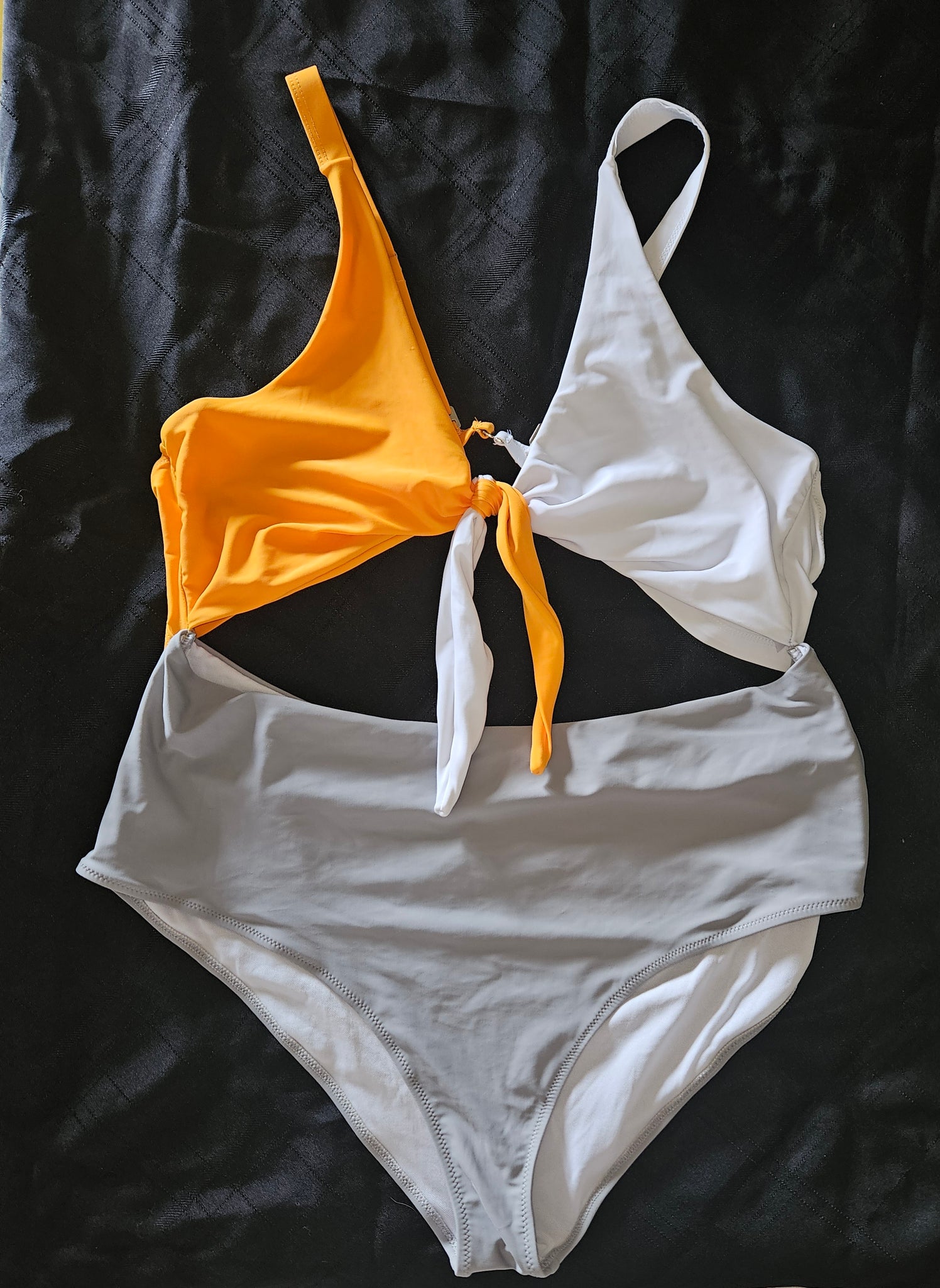 SHEIN 4X Multi-color One Piece Open Front Bathing Suit