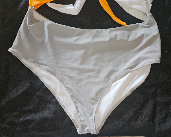 SHEIN 4X Multi-color One Piece Open Front Bathing Suit