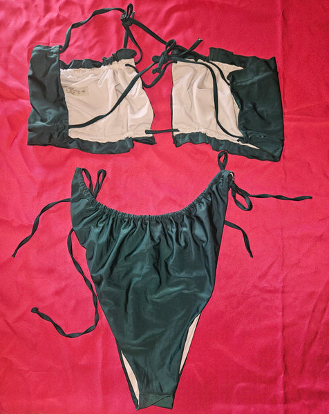 SHEIN 4X Hunter Green 2-Piece Bikini Bathing Suit