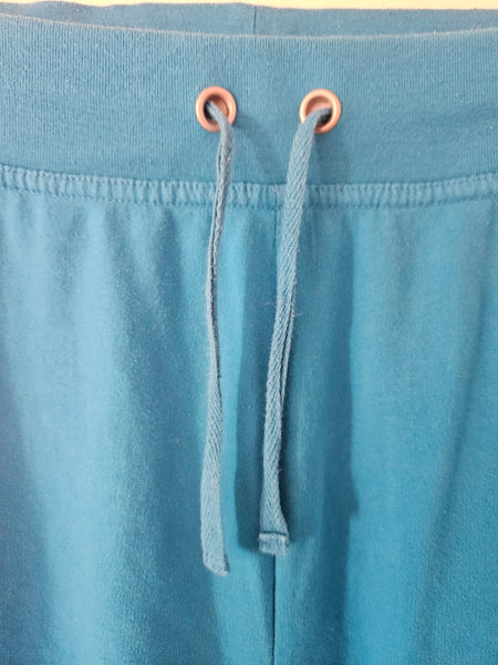 4X JMS Aqua Blue Drawstring Capri Sweatpants