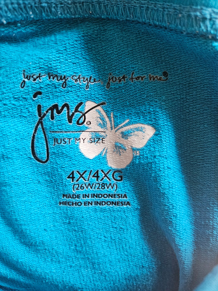 4X JMS Aqua Blue Drawstring Capri Sweatpants