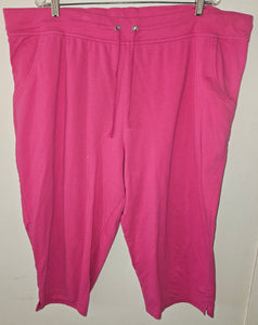 4X JMS Hot Pink Drawstring Capri Sweatpants