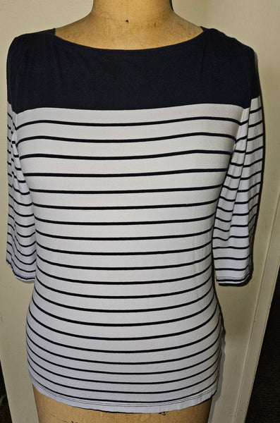 XL MERONA Black & Gray Striped Shirt