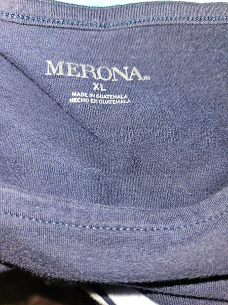 XL MERONA Black & Gray Striped Shirt