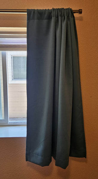 Set of 2 Blackout Curtain Panels ~ Teal Blue