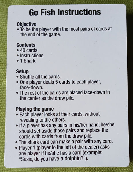 Brand New UNIVERSITY GAMES Go FIsh Card Game