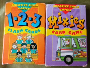 Set Of 2 CREATIVE CHILD GAMES; 1-2-3 Flash Cards / Matching Game Cards