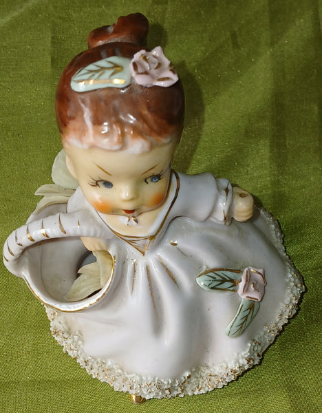 Vintage Ucagco 1950s Ceramic Southern Bell Figurine (No Parasol)