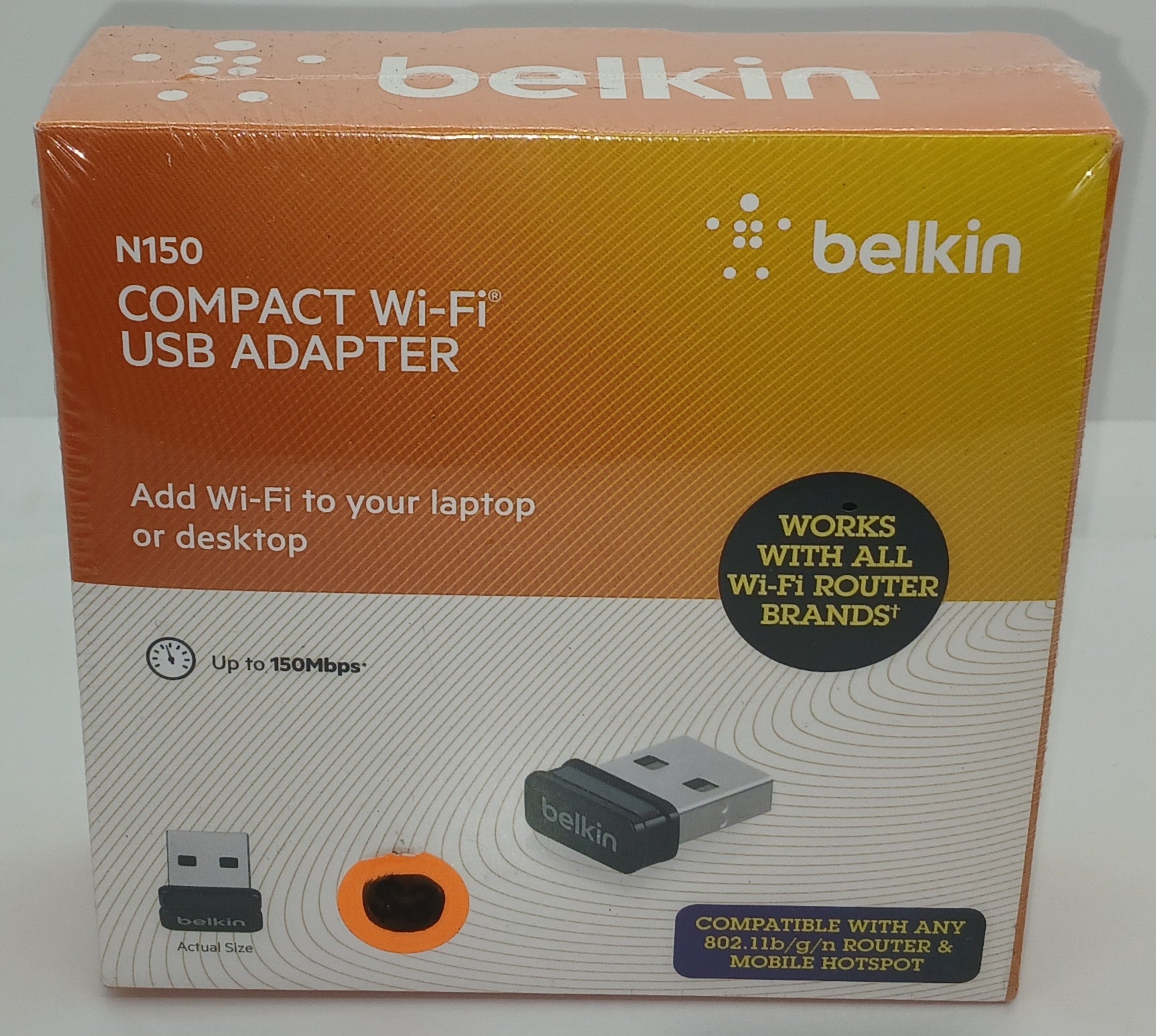 Brand New Belkin N150 Compact Wi-Fi USB Adapter