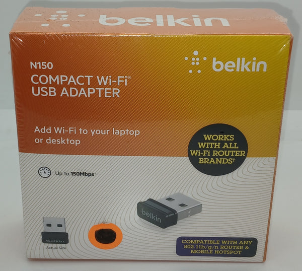 Brand New Belkin N150 Compact Wi-Fi USB Adapter