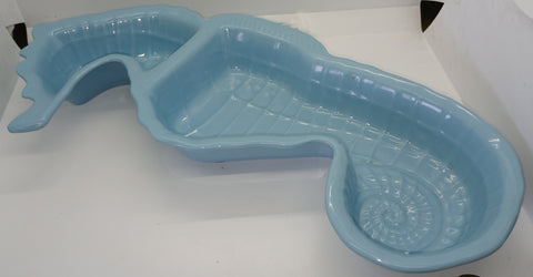 Blue Plastic Divided Seahorse Serving Tray