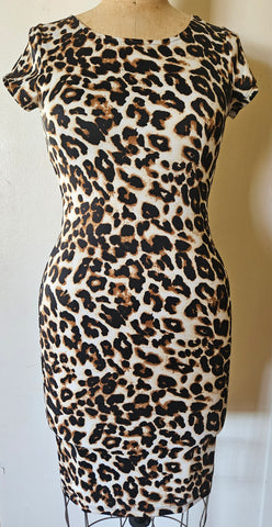 Large CHARLOTTE RUSSE Women's Animal Print Bodycon Cutout Dress