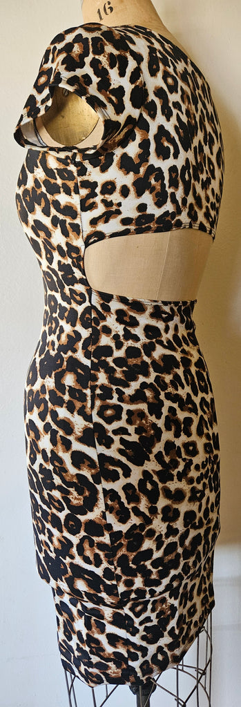 Large CHARLOTTE RUSSE Women's Animal Print Bodycon Cutout Dress Large CHARLOTTE RUSSE Women's Animal Print Bodycon Cutout Dress