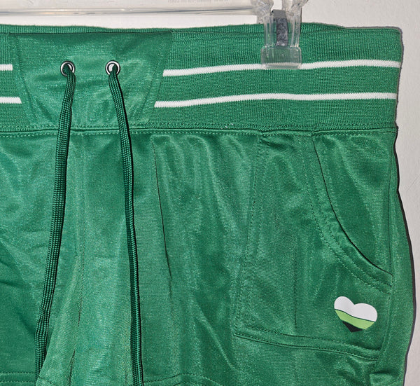 Large CHARLOTTE RUSSE Women's 2-Pc Green Shorts & Hooded Jacket Set