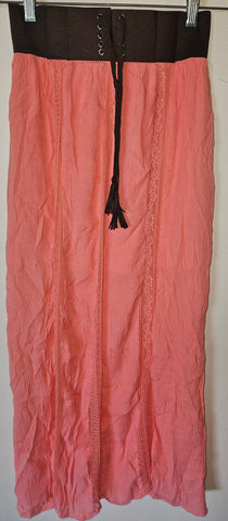 Small NO BOUNDARIES Women's Orange Lace Stripe Skirt